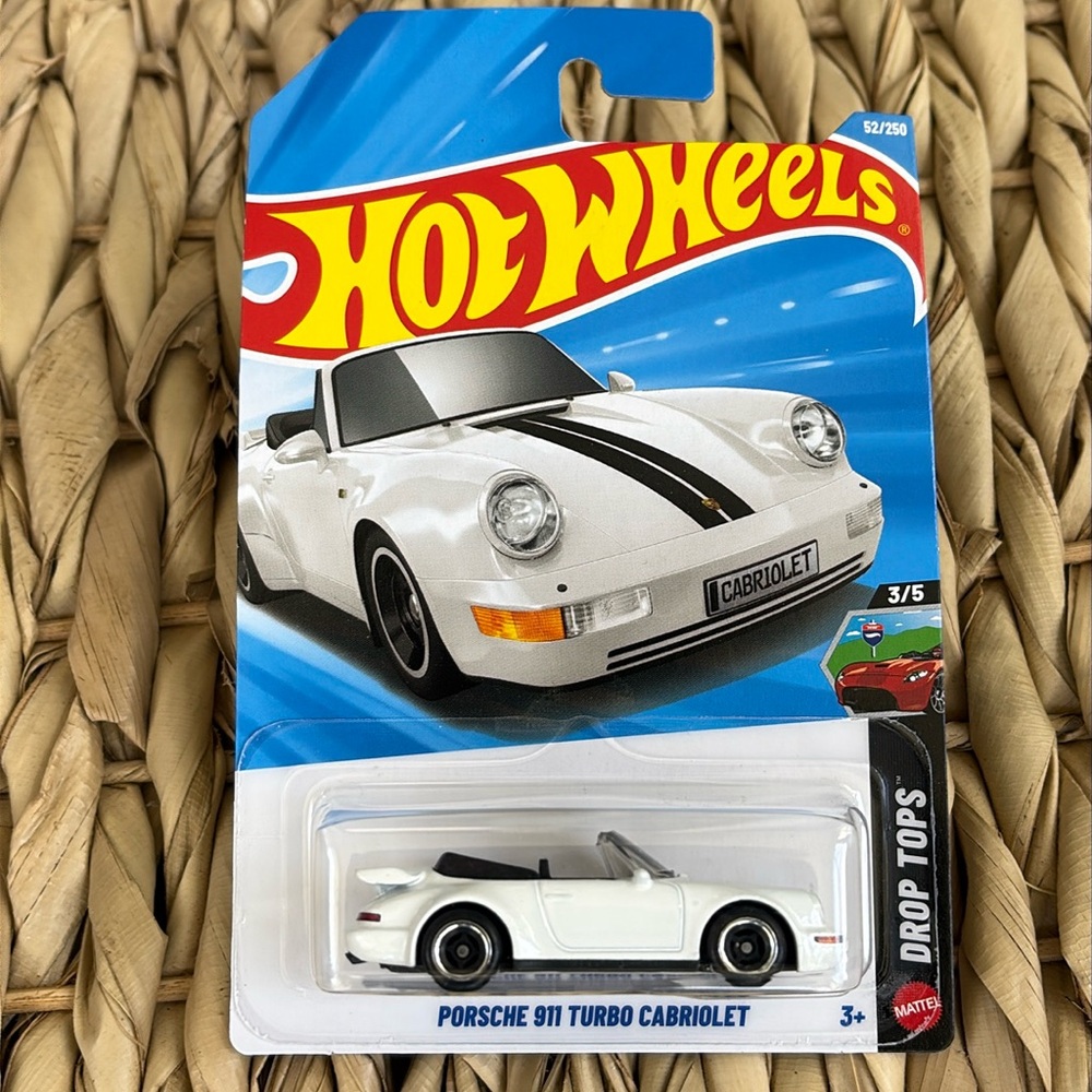 Hot Wheels Porsche 911 Turbo Cabriolet White Convertible Hotwheels Car New 2026